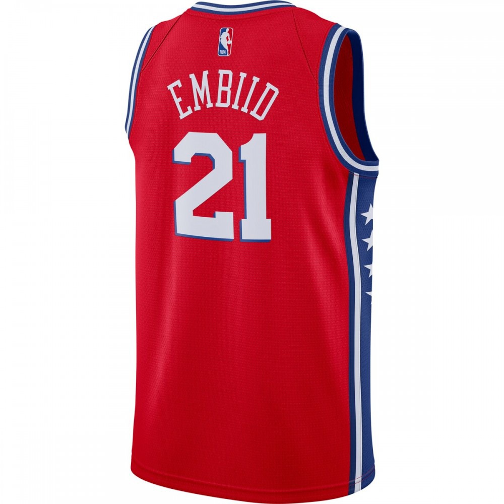 Joel Embiid Philadelphia 76ers Finished Swingman Jersey Red - Statement Edition-Pro Kit Vault | Brand New 26/27 Sports Jerseys